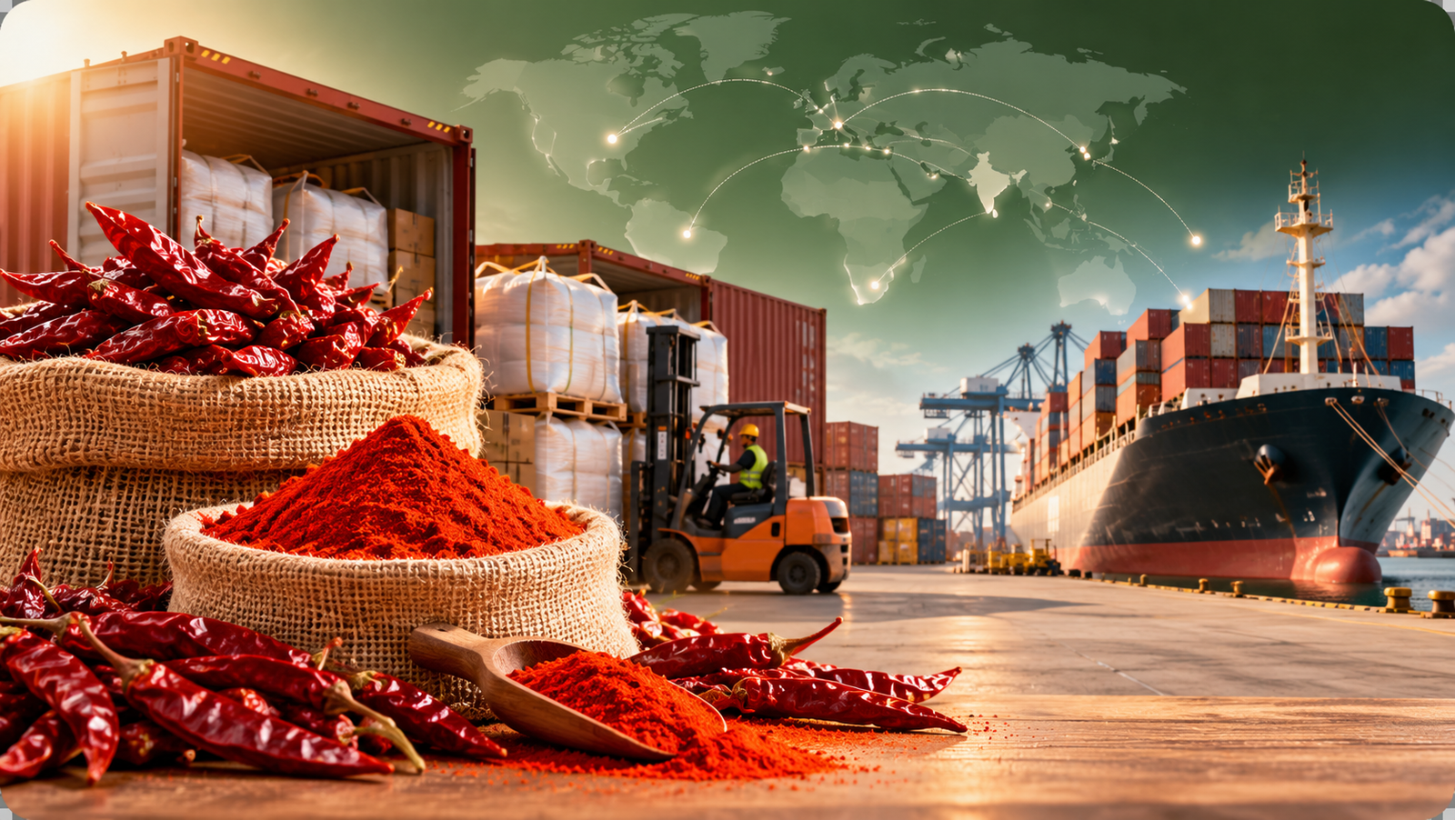 Spices prepared for export supply