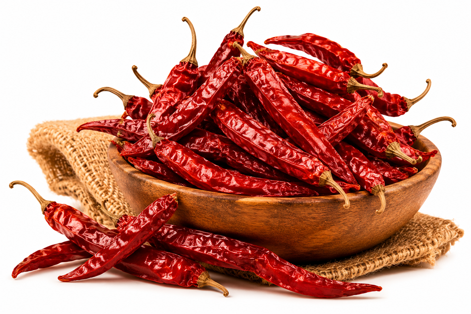Whole dried red chillies